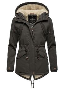 Winterjacke Marikoo "Winterjacke Manolya", Damen, Gr. M, grau (anthrazit), Obermaterial: 100% Baumwolle CO. Obermaterial: Futter: 100% Polyester PES. 100% Polyester PES., Jacken Winterjacke