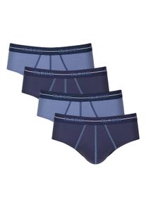 Slip Sloggi "Slip Start midi C4P box 4er Pack", Herren, Gr. XL, blau (dunkelblau, blau), Obermaterial: 96% Baumwolle CO. 4% Elasthan EL., Unterhosen Slip