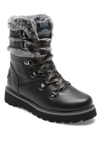 Winterboots Roxy "BRANDI III BOOT", Damen, Gr. 41, schwarz, Leder, Textil, Schuhe Winterboots, Snowboots, Winterstiefel, Winterschuhe, gef&uuml;ttert