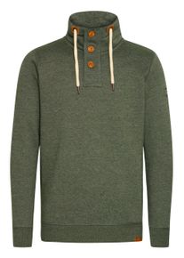 !Solid Stehkragenpullover SOLID "Stehkragenpullover SDTripTroyer", Herren, Gr. M, gr&uuml;n (climb mel), Obermaterial: 50% Baumwolle CO. 50% Polyester PES., Pullover Stehkragenpullover