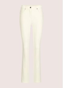 Madeleine Mode Regular-fit-Jeans MADELEINE "Jeans Gerade Five-Pocket-Jeans mit Stretch", Damen, Gr. 20, K-Gr, wei&szlig; (wollwei&szlig;), Obermaterial: 92% Baumwolle CO. 6% Polyester PES. 2% Elasthan EL., Jeans Regular-fit-Jeans