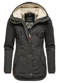 Winterjacke Marikoo "Winterjacke Bikoo", Damen, Gr. XS, grau, Obermaterial: 100% Baumwolle CO. Obermaterial: Futter: 100% Polyester PES. 100% Polyester PES., Jacken Winterjacke