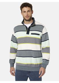 Sweatshirt Babista "Sweatshirt TAVETTO", Herren, Gr. 4XL, blau (petrol gestreift), Obermaterial: 100% Baumwolle CO., Sweatshirts Sweatshirt