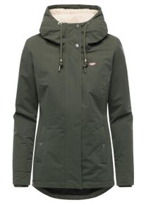 Kurzmantel Ragwear "Kurzmantel Alvena YOUMODO", Damen, Gr. S, gr&uuml;n (schwarz olive), Obermaterial: 100% Polyester PES. Obermaterial: Futter: 100% Polyester PES. 100% Polyester PES., M&auml;ntel Kurzmantel