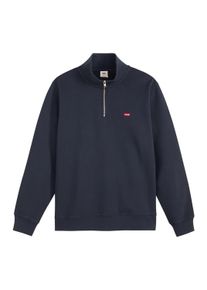 Levi's Sweatshirt LEVI'S "Sweatshirt ORIGINAL HM 1/4 ZIP 1er Pack", Herren, Gr. M, blau (dunkelblau), Obermaterial: 100% Baumwolle CO., Sweatshirts Sweatshirt