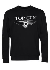 Sweatshirt Top Gun "Sweatshirt TG24038", Herren, Gr. L, schwarz, Obermaterial: 60% Baumwolle CO. 40% Polyester COOLMAX PES(Coolmax)., Sweatshirts Sweatshirt