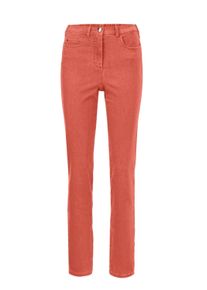 Regular-fit-Jeans GOLDNER "Damen Jeans Slim Fit LOUISA mit Stretch-Anteil", Damen, Gr. 46, N-Gr, orange (papaya), Obermaterial: 70% Baumwolle CO. 27% Polyester PES. 3% Elasthan EL., Jeans Regular-fit-Jeans