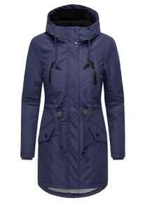 Wintermantel Ragwear "Wintermantel Elsien", Damen, Gr. 3XL, blau (midnight), Obermaterial: 100% Polyester PES. Obermaterial: Futter: 100% Polyester PES. 100% Polyester PES., M&auml;ntel Wintermantel