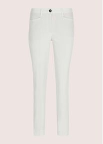 Madeleine Mode Chinohose MADELEINE "Chinohose Jerseyhose mit Formbund", Damen, Gr. 44, N + K Gr, wei&szlig;, Obermaterial: 97% Baumwolle CO. 3% Elasthan EL., Hosen Chinohose