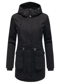 Kurzmantel Ragwear "Kurzmantel Ellsa YOUMODO", Damen, Gr. 4XL, schwarz, Obermaterial: 100% Polyester PES. Obermaterial: Futter: 100% Polyester PES. 100% Polyester PES., M&auml;ntel Kurzmantel