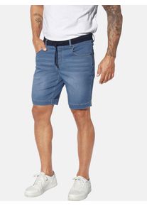 Shorts Jan Vanderstorm "Jeansshort GULLBRAND", Damen, Gr. 62, N-Gr, blau (hellblau), Obermaterial: 60% Baumwolle CO. 38% Polyester COOLMAX PES(Coolmax). 2% Elasthan EL., Hosen Shorts
