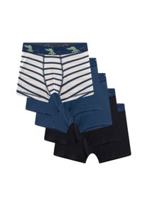 Boxershorts Sanetta "Boxershort 5er Pack", Jungen, Gr. 116, bunt (schwarz, blau, beige), Obermaterial: 95% Baumwolle CO. 5% Elasthan EL., Unterhosen Boxershorts