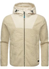 Kapuzensweatjacke Ragwear "Fleecejacke Adar", Herren, Gr. XL, beige (ecru), Obermaterial: 100% Polyester PES. Futter: 100% Polyester PES., Sweatjacken Kapuzensweatjacke