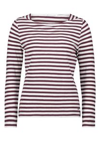 BETTY & CO 3/4-Arm-Shirt BETTY & CO "Ringelshirt mit U-Boot-Ausschnitt", Damen, Gr. M, rot (cream, dunkelrot), Obermaterial: 100% Baumwolle CO., Shirts 3/4-Arm-Shirt