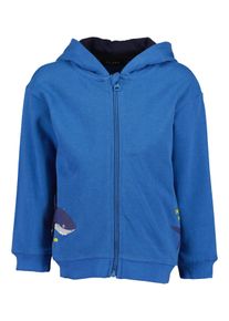 Kapuzensweatjacke Blue Seven, M&auml;dchen, Gr. 122, ocean, Sweatware, Obermaterial: 100% Baumwolle, bedruckt, unifarben, Basic normal, Rundhals, Rippb&uuml;ndchen, Sweatjacken Kapuzensweatjacke