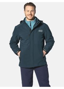 Softshelljacke Jan Vanderstorm "Softshelljacke MENNE", Herren, Gr. 58, blau (petrol), Obermaterial: 97% Polyester COOLMAX PES(Coolmax). 3% Elasthan EL., Jacken Softshelljacke