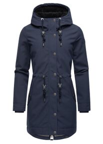 Parka Ragwear "Kurzmantel Canny Canvas", Damen, Gr. M, blau (navy), Obermaterial: 100% Polyester PES. Obermaterial: Futter: 100% Polyester PES. 100% Polyester PES., Jacken Parka