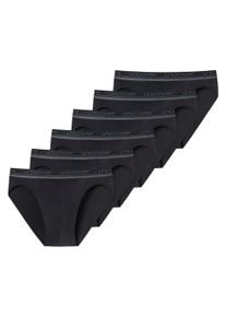 Slip uncover by Schiesser "Slip 6er Pack", Herren, Gr. XXL, schwarz, Obermaterial: 95% Baumwolle CO. 5% Elasthan EL., Unterhosen Slip