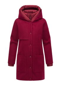 Kurzmantel Navahoo "Kurzmantel Flauschwunder 14", Damen, Gr. XXL, rot (bordeaux), Obermaterial: 90% Polyacryl PAN. 8% Viskose CV. 2% Elasthan EL. Obermaterial: Futter: 100% Polyester PES. 100% Polyester PES., M&auml;ntel Kurzmantel