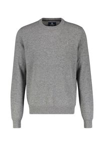 Strickpullover Lerros "Strickpullover in weicher Schurwollqualit&auml;t mit Kaschmiranteil", Herren, Gr. 3XL, grau (platinum grau melange), 88% Schurwolle, 12% Kaschmir, Rundhals, Pullover Strickpullover