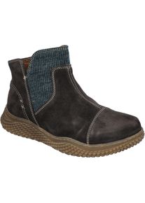 Stiefelette Josef Seibel "Amelie 08, titan-kombi", Damen, Gr. 38, grau (titan, kombi), Obermaterial: 80% Rindsleder Leather cow. 20% Textilmaterial TEXMAT., Schuhe Stiefelette