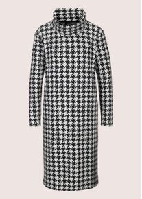 Madeleine Mode Sommerkleid MADELEINE "Kleid Rollkragenkleid mit Taschen", Damen, Gr. 40, N-Gr, schwarz (schwarz, steingrau, melange), Obermaterial: 65% Polyester PES. 30% Viskose CV. 5% Elasthan EL., Modern, normal, Kleider Sommerkleid