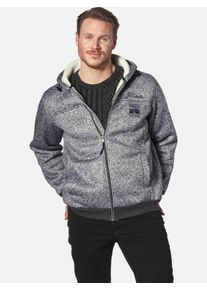 Kapuzensweatjacke Jan Vanderstorm "Sweatjacke MIKRIKSON", Herren, Gr. 4XL, grau (grau melange), Obermaterial: 100% Polyester COOLMAX PES(Coolmax)., Sweatjacken Kapuzensweatjacke