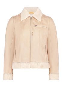 Jackenblazer Cartoon "Bikerjacke mit Kunstfellkragen", Damen, Gr. 38, beige, Obermaterial: 100% Polyester PES., Blazer Jackenblazer