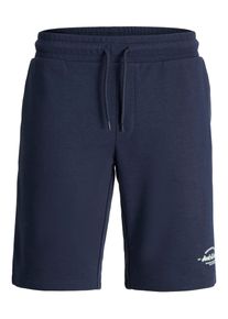 Jack & Jones PlusSize Sweatshorts "JPSTGORDON BRANDON SWEAT SHORTS PLS", Damen, Gr. 44 (5XL), N-Gr, navy blazer, angeraute Sweatware, Obermaterial: 65% Polyester, 35% Baumwolle, JACK & JONES PLUSSIZE, unifarben, regular fit, Hosen Sweatshorts