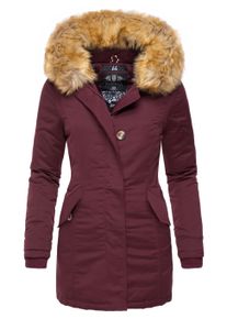 Wintermantel Marikoo "Wintermantel Karmaa", Damen, Gr. XS, rot (weinrot), Obermaterial: 100% Polyester PES. Obermaterial: Futter: 100% Polyester PES. 100% Polyester PES., M&auml;ntel Wintermantel