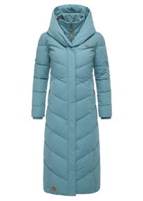 Steppmantel Ragwear "Steppmantel Natalka Extralong", Damen, Gr. M, grau (stone blau25), Obermaterial: 100% Polyester PES. Obermaterial: Futter: 100% Polyester PES. 100% Polyester PES., M&auml;ntel Steppmantel