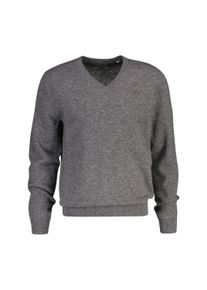 Sweater Gant "Strickpullover EXTRAFINE LAMBSWOOL V-NECK", Herren, Gr. XL, grau (grau melange), Obermaterial: 90% Wolle NZW. 10% Polyamid PA., Sweatshirts Sweater