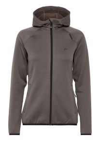Fleecejacke North Bend "Fleecejacke NBBerta", Damen, Gr. 38, grau (magnet), Obermaterial: 95% Polyester PES. 5% Elasthan EL., regular fit, Jacken Fleecejacke