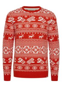 Norwegerpullover 11 Project "Norwegerpullover PRUwe", Herren, Gr. L, rot (mars rot), Feinstrick, Obermaterial: 100% Polyacryl PAN., normal, Rundhals, Pullover Norwegerpullover