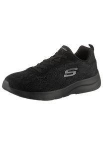 Sneaker Skechers "Dynamight 2.0 Homespun", Damen, Gr. 39, schwarz (schwarz uni), Textil, unifarben, Schuhe Sneaker, Trainingsschuh, Laufschuh, Schn&uuml;rschuh mit gepolstertem Schaftrand