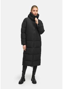 Winterjacke Marikoo "Marikoo Honiaa Damen Winter Steppmantel Parka N074", Damen, Gr. M, schwarz, Obermaterial: 100% Polyester PES., Jacken Winterjacke