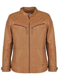 Lederjacke Maze "Lederjacke 42021313", Damen, Gr. 46, braun (cognac), Obermaterial: 100% Lammnappaleder LANA., Jacken Lederjacke