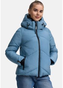 Winterjacke Marikoo "Marikoo Simaraa kurze Damen Winter Steppjacke N007", Damen, Gr. M, blau (powder blau), Obermaterial: 100% Polyester PES., Jacken Winterjacke
