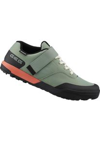 Fahrradschuh Shimano "MTB - Fahrradschuhe GE500, light green", Herren, Gr. 45, gr&uuml;n (light gr&uuml;n), Obermaterial: 100% Synthetik synthetic., Schuhe Fahrradschuh