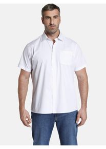 Kurzarmhemd Jan Vanderstorm "Hemd MEINO", Herren, Gr. 4XL, wei&szlig;, Obermaterial: 100% Baumwolle CO., unifarben, comfort fit normal, Hemden Kurzarmhemd