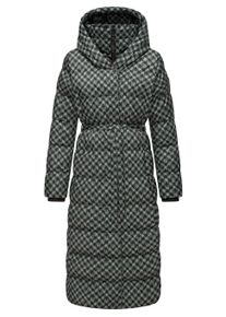 Steppmantel Ragwear "Steppmantel Niara Long Print", Damen, Gr. XL, gr&uuml;n (dusty gr&uuml;n), Obermaterial: 100% Polyester PES. Obermaterial: Futter: 100% Polyester PES. 100% Polyester PES., M&auml;ntel Steppmantel