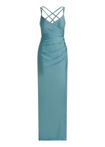Abendkleid Vera Mont "Abendkleid figurbetont", Damen, Gr. 30, EURO, blau (night turquoise), Obermaterial: 82% Polyamid PA. 18% Elasthan EL., Kleider Abendkleid