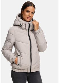 Winterjacke Marikoo "Marikoo Nayanaa Damen Winter Steppjacke N002", Damen, Gr. XL, grau (light grau), Obermaterial: 100% Polyester PES., Jacken Winterjacke