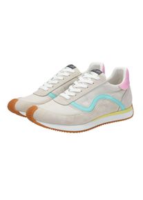 JOOP! Sneaker JOOP "Sneaker Misto Leone Sneaker xc6", Damen, Gr. 40, bunt (beige, blau, rosa), Obermaterial: 90% Rindsleder Leather cow. 10% Textilmaterial TEXMAT. Futter: 100% Textilmaterial TEXMAT. 100% Synthetik synthetic., Schuhe Sneaker