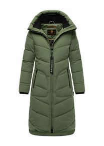 Winterjacke Marikoo "Marikoo Benikoo Damen lange Winterjacke B949", Damen, Gr. XL, gr&uuml;n (pine olive), Obermaterial: 92% Nylon NY. 8% Elasthan EL., Jacken Winterjacke