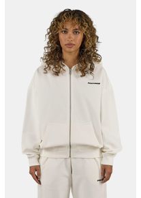 Kapuzensweatjacke Pegador "Clarita Oversized Sweatjacket", Damen, Gr. XS, washed warm wei&szlig; schwarz, Sweatware, Obermaterial: 80% Baumwolle, 20% Polyester, unifarben, oversize normal, ohne Ausschnitt, Rippb&uuml;ndchen, Sweatjacken Kapuzensweatjacke, Baumwollmischung, oversize