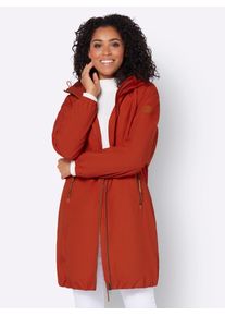 Kurzmantel Casual Looks, Damen, Gr. 36, rot (rostrot), 100% Polyester, B&uuml;ndchen:5% Elasthan, 95% Polyester, M&auml;ntel Kurzmantel