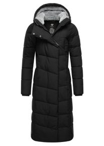 Steppmantel Ragwear "Steppmantel Pavla Extralong", Damen, Gr. XL, schwarz, Obermaterial: 100% Polyester PES. Obermaterial: Futter: 100% Polyester PES. 100% Polyester PES., M&auml;ntel Steppmantel