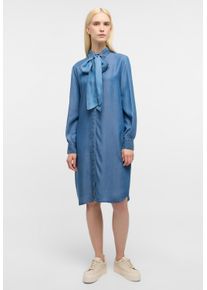 Blusenkleid Eterna "LOOSE FIT", Damen, Gr. 42, Normalgr&ouml;&szlig;en, schwarz indigo, 100% Lyocell, Kleider Blusenkleid