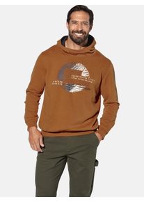Kapuzensweatshirt Jan Vanderstorm "Sweatshirt MAGNUSBORG", Herren, Gr. XXL, orange (dunkelorange), Obermaterial: 100% Baumwolle CO., Sweatshirts Kapuzensweatshirt